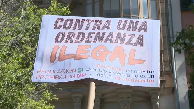 Els caravanistes de Palma es manifesten per demanar que s’aturi la nova ordenança de l’Ajuntament