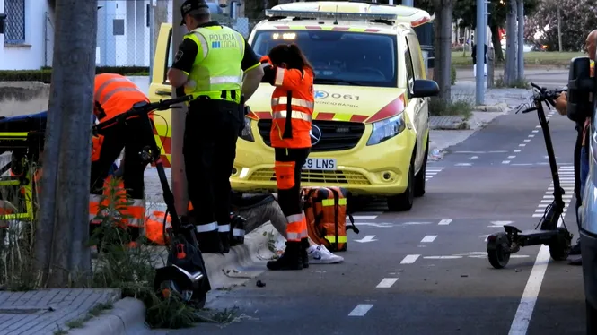 Dos ferits després de xocar frontalment amb els patinets a Palma