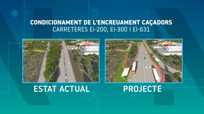 Les obres a l’encreuament dels Caçadors, a Santa Eulària, començaran el 15 d’octubre