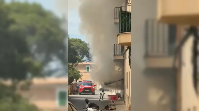 Una fusteria s’incendia a Sóller