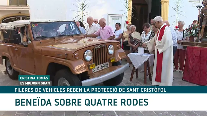 Es Migjorn Gran treu fum per Sant Cristòfol