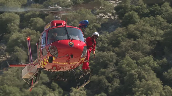 Simulacre de rescat de muntanya amb el nou helicòpter dels Bombers de Mallorca