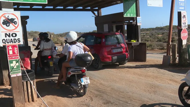 Baixa el nombre de vehicles privats que han accedit a ses Illetes durant aquest estiu