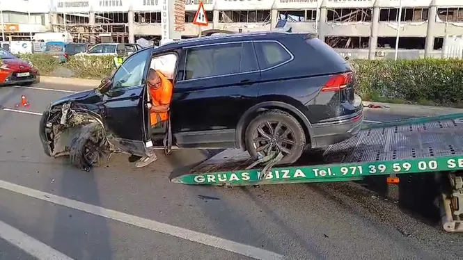Xoc frontal a l’autovia de l’aeroport d’Eivissa