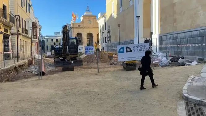 Les obres de la plaça de la Constitució de Maó obliguen a modificar la ruta de la processó de Divendres Sant