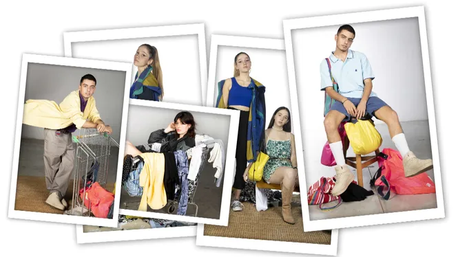 Joves estudiants elaboren un document de moda amb roba de Deixalles