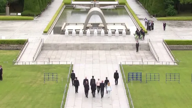 Els líders del G7 visiten el Parc Commemoratiu de la Pau, a Hiroshima