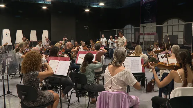 Darrer assaig de l’Orquestra Simfònica de les Illes Balears abans del primer concert de la temporada