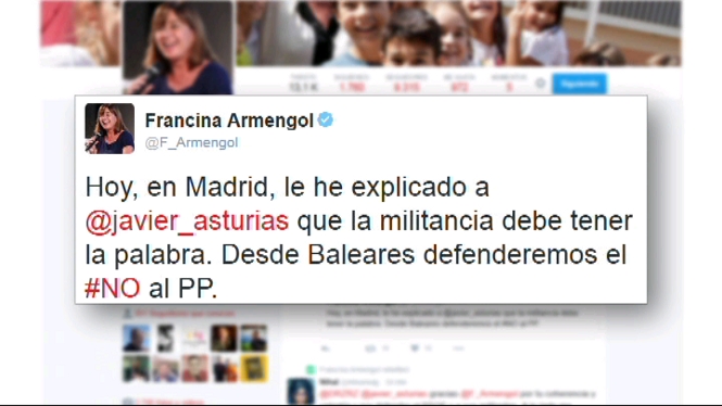 Armengol+recorda+a+Fern%C3%A1ndez+que+els+socialistes+balears+seguiran+defensant+el+no+a+Rajoy