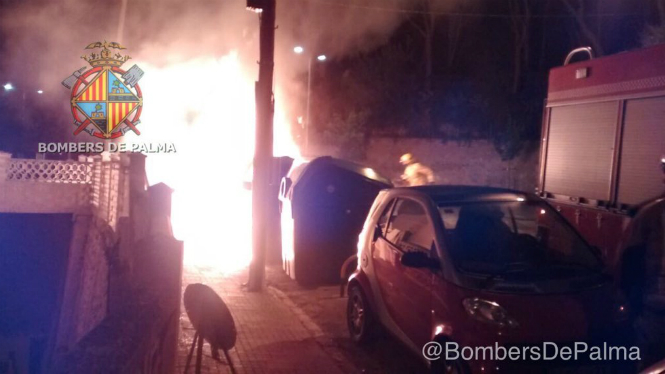 Cremen intencionadament sis contenidors a Palma