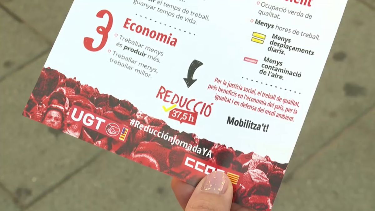 UGT i CCOO convoquen una concentració per reclamar la jornada de 37,5 hores