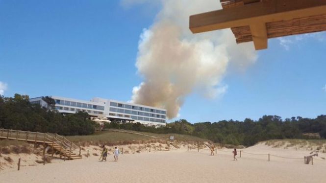 Evacuen l’hotel Cala Saona de Formentera per un incendi forestal
