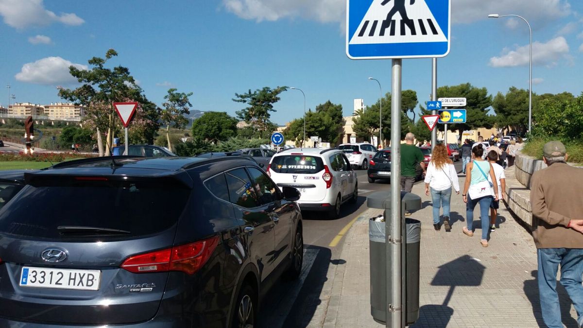 Retencions a Palma en coincidir Tots Sants i el partit del Mallorca